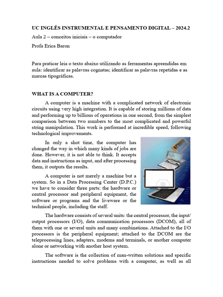 Introduction to Computer Systems | PDF | Input/Output | Computer Hardware