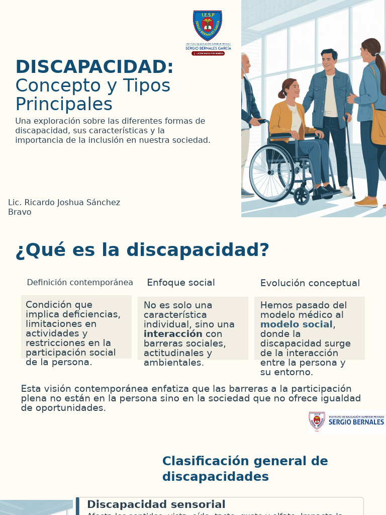 Tipos de Discapacidad y Inclusión Social | PDF | Invalidez | Trastorno ...