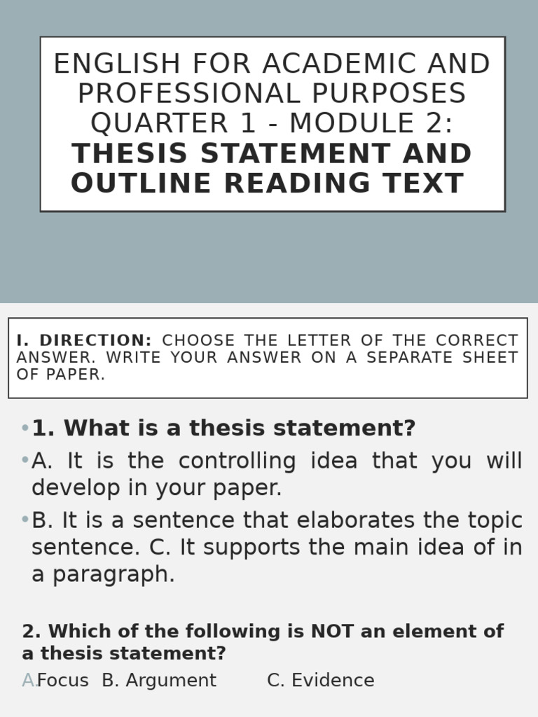 Thesis Statement Essentials and Examples | PDF | Pregnancy | Thesis