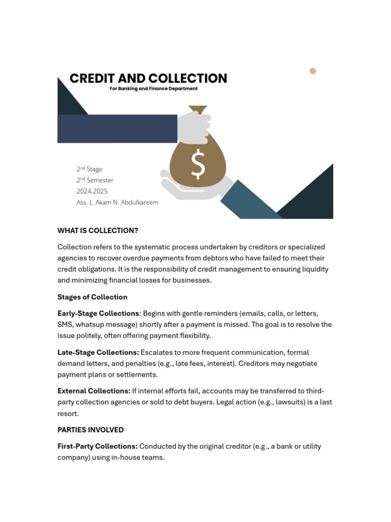 Credit and Collection (Chapter 3) | PDF | Credit | Finance & Money ...