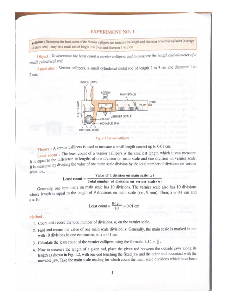 Experiment No. 1 | PDF