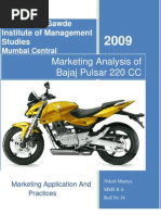 Marketing Analysis of Bajaj Pulsar 220 CC: Babasaheb Gawde Institute of Management Studies