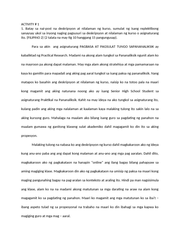 Act 1 Fil2 | PDF