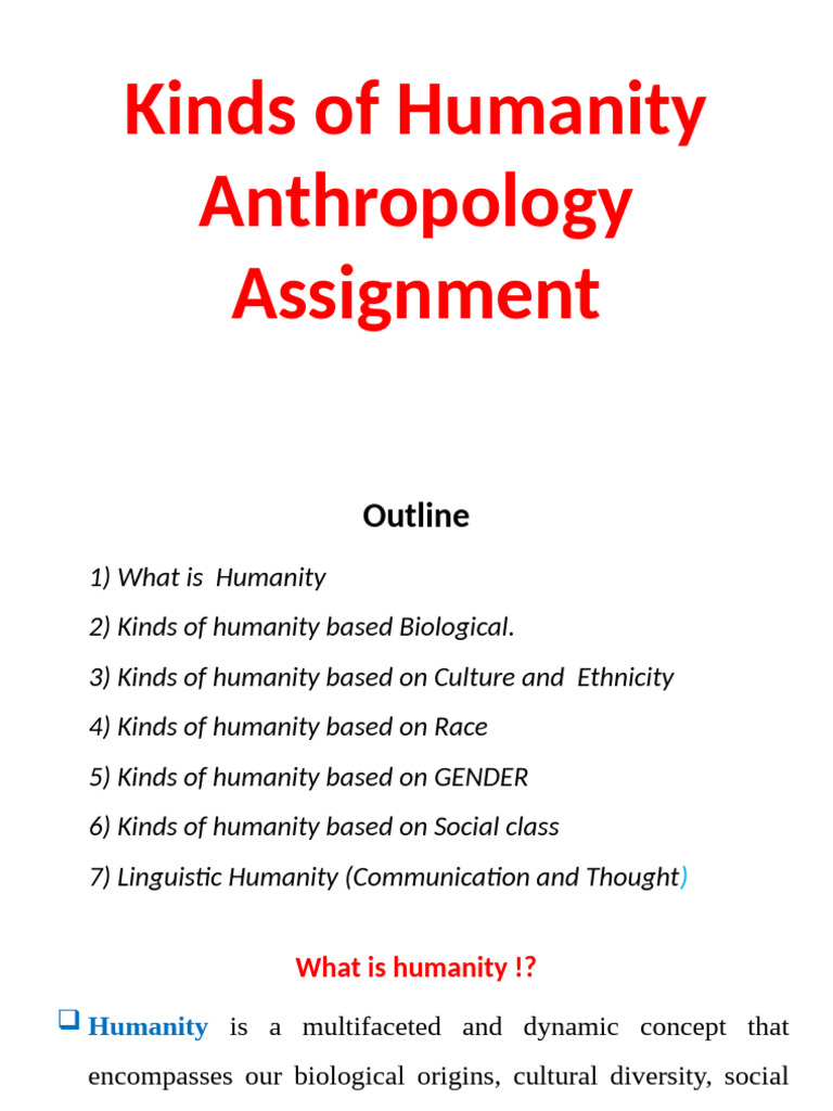 Understanding Humanity's Diverse Aspects | PDF | Anthropology | Human