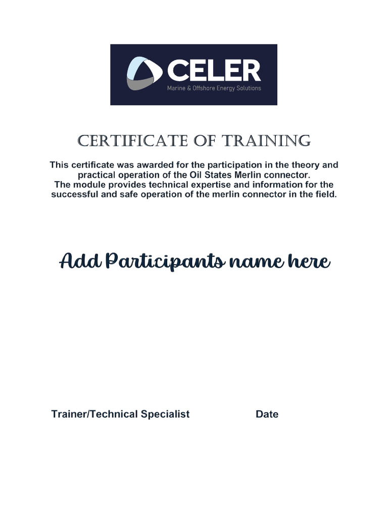 Certificate of Training | PDF