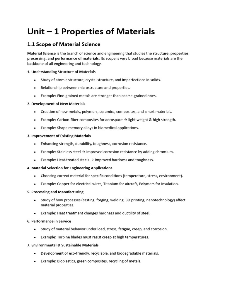 Properties and Selection of Materials | PDF | Strength Of Materials ...