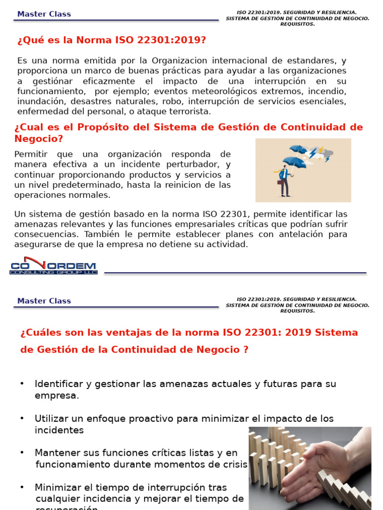 ISO 22301:2019 y Gestión de Continuidad | PDF | Resiliencia climática ...