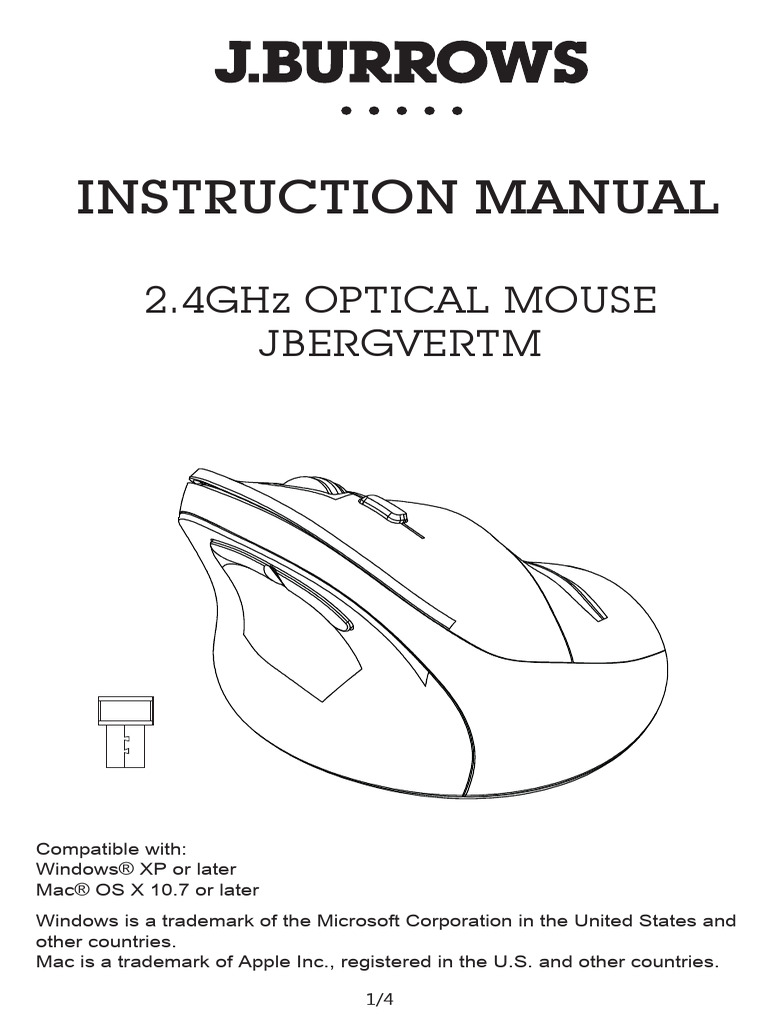 J Burrows Wireless Mouse Instructions | PDF