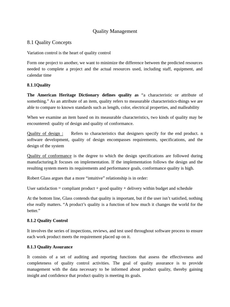 Quality Assurance in Software Development | PDF | Reliability ...