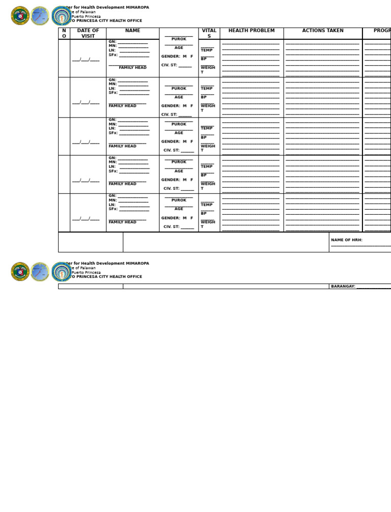 Home Visit Form | PDF