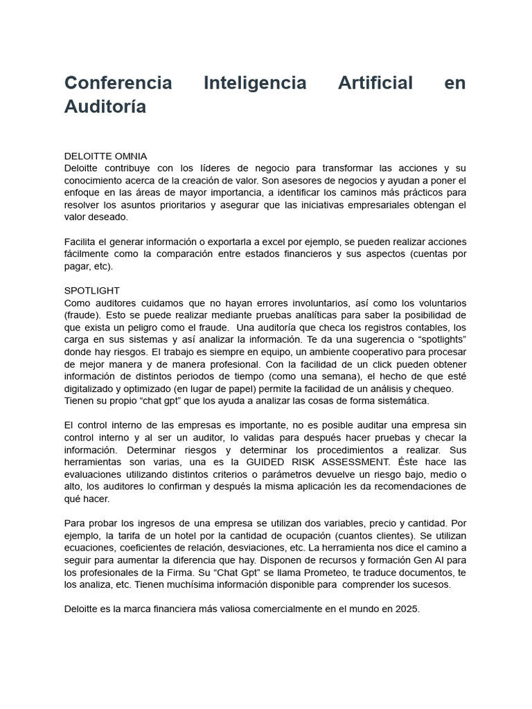 Platica AI | PDF | Auditoría | Business