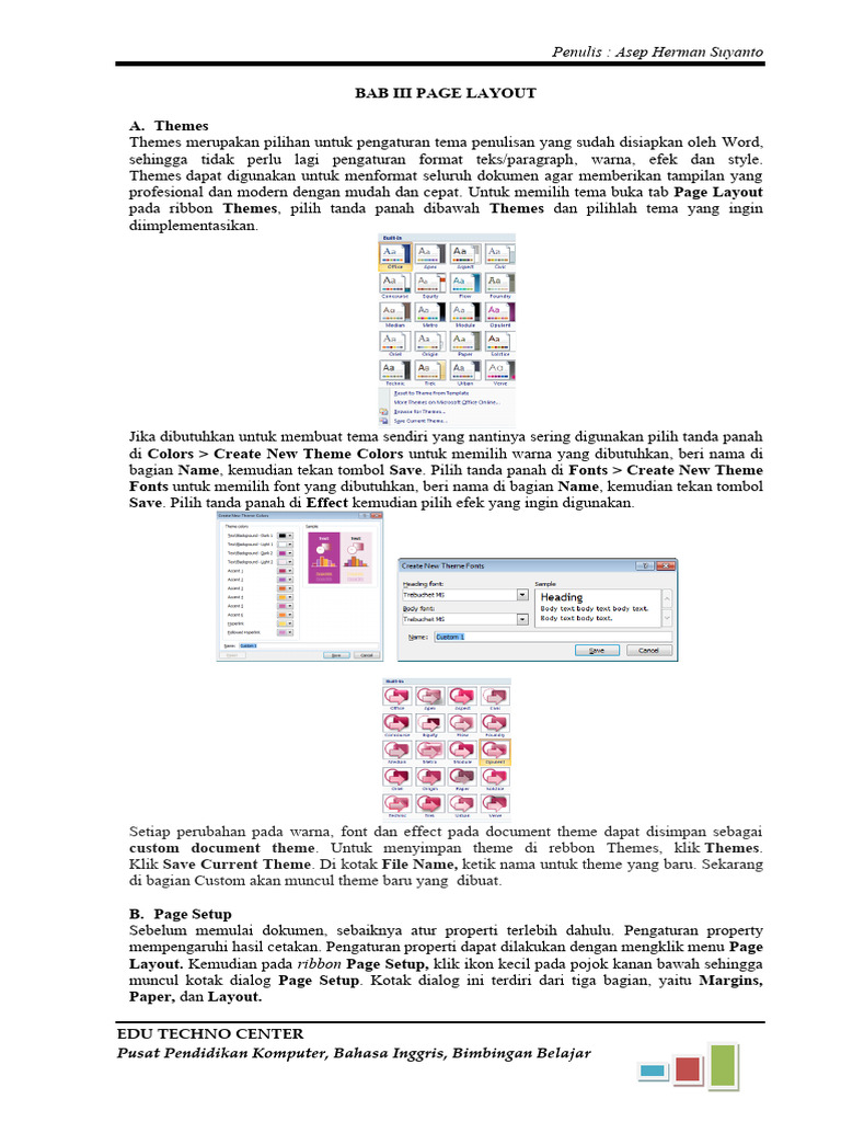 Pengaturan Layout Halaman di Word | PDF