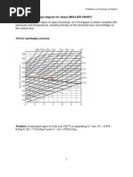 The Enthalpy - Entropy Diagram For Steam (MOLLIER CHART) : Problems On Processes of Vapors