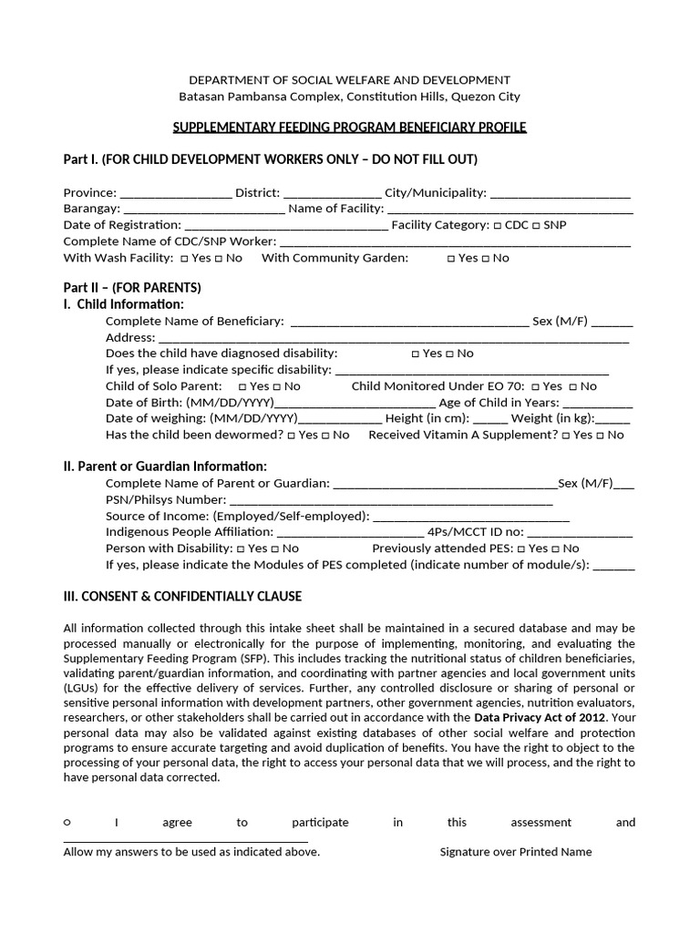 Department of Social Welfare and Development | PDF