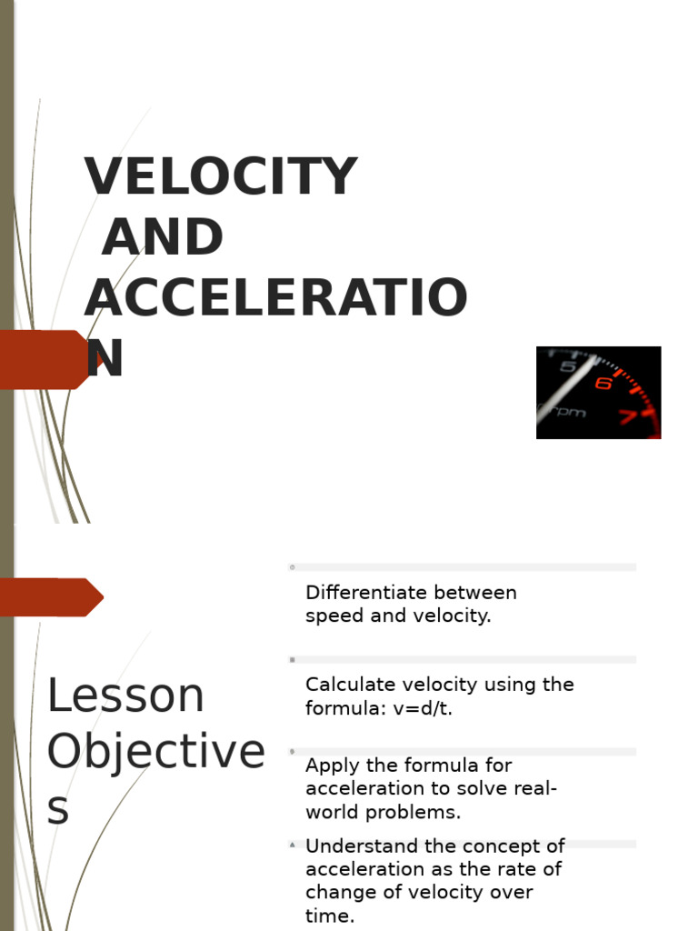 Understanding Velocity and Acceleration | PDF | Velocity | Acceleration
