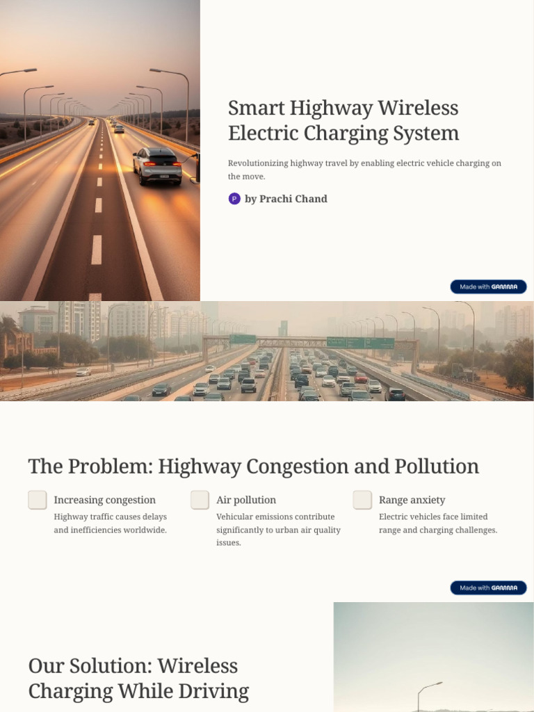 Smart Highway Wireless Electric Charging System | PDF | Electric ...