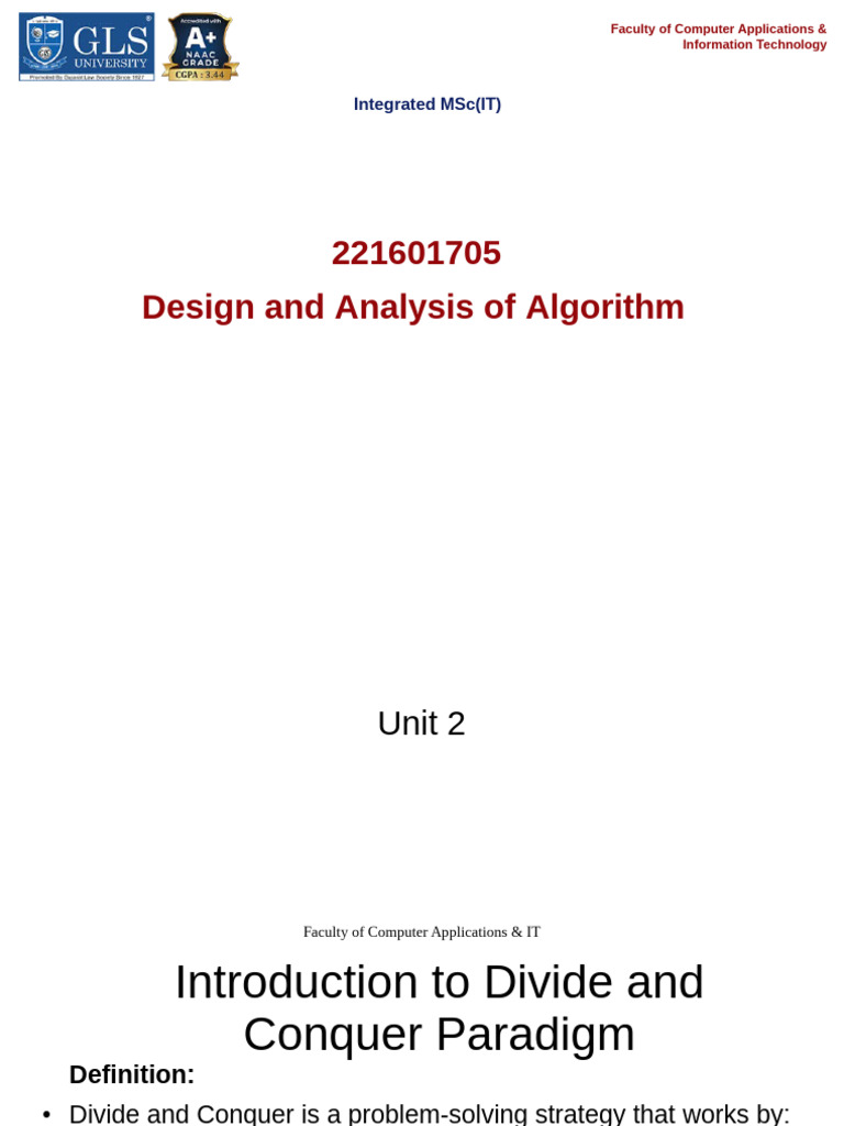 Divide and Conquer Algorithms Explained | PDF | Computer Science ...