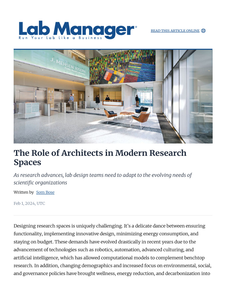 Architects in Modern Lab Design | PDF | Laboratories | Cloud Computing