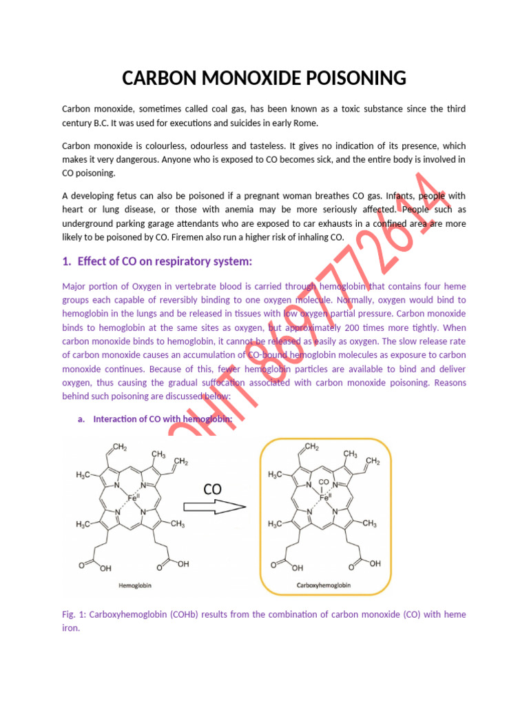 Carbon Monoxide Poisoning | PDF | Hemoglobin | Carbon Dioxide