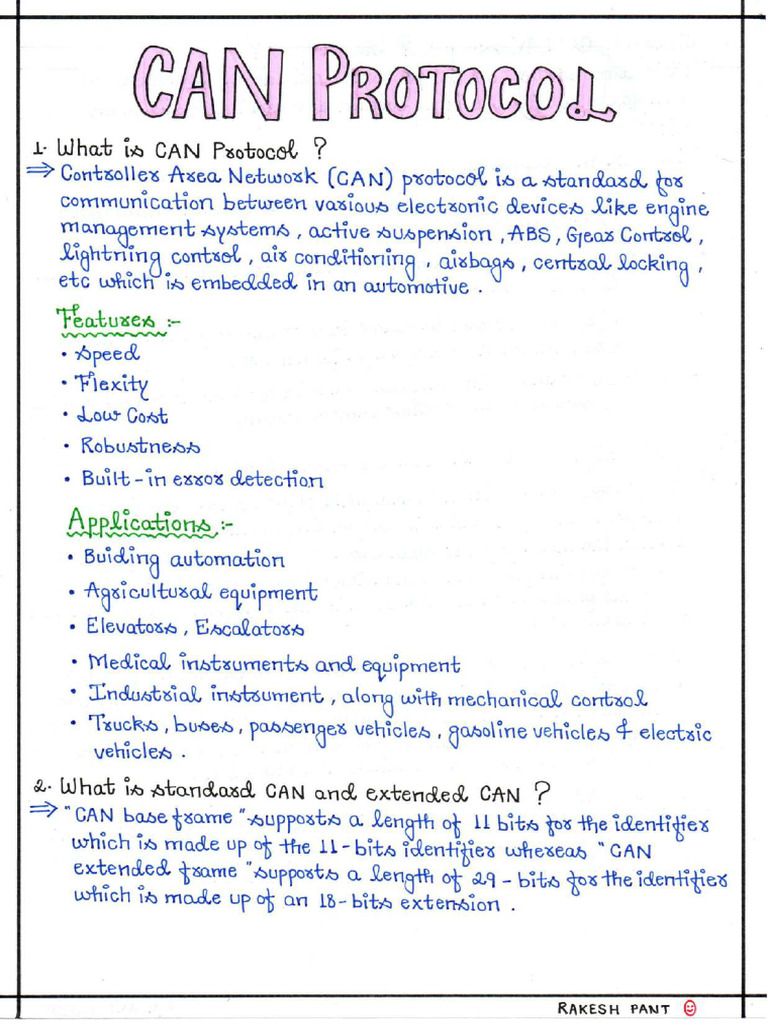 CAN Protocol | PDF