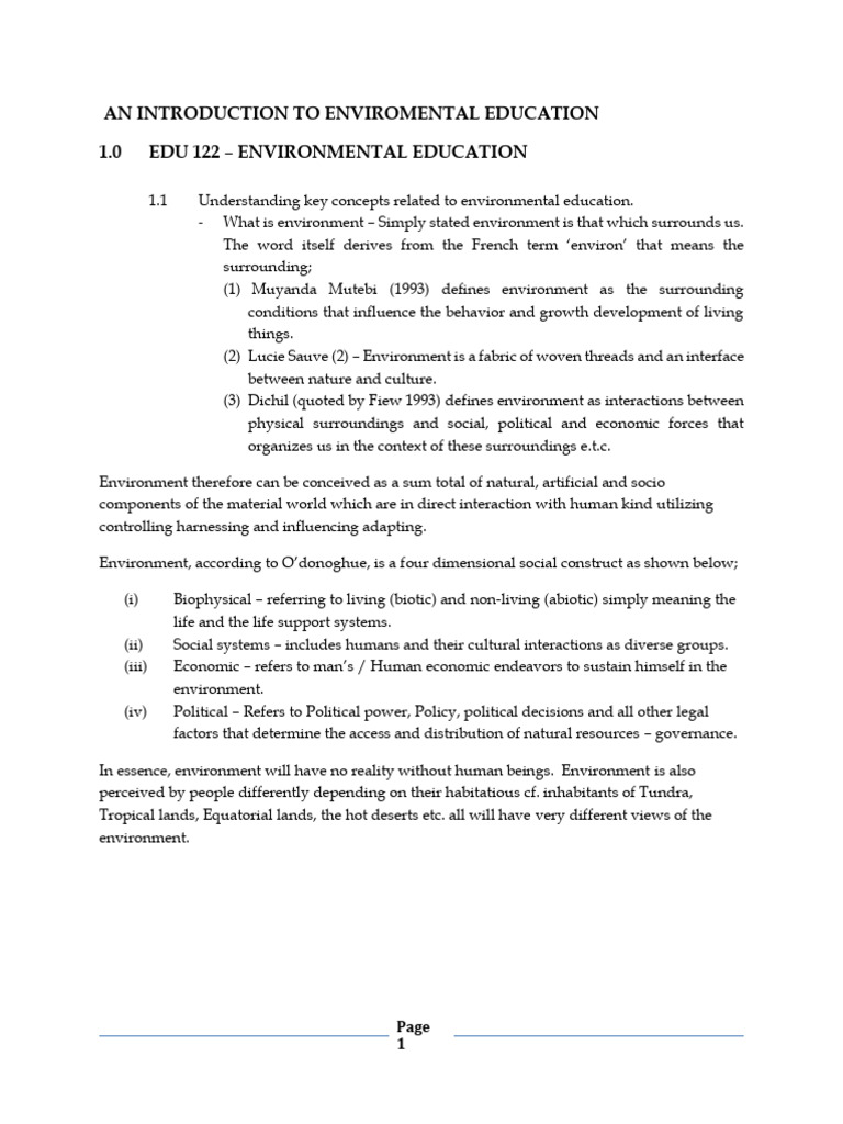 Environmental Education - Jon Notes 2 | PDF | Agriculture | Ecosystem