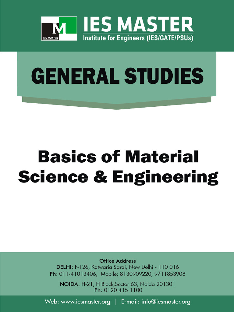 IES Master GS Short Notes | PDF | Crystal Structure | Crystal