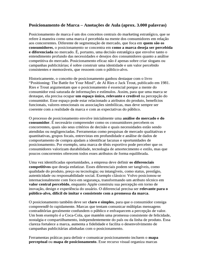 Estratégias de Posicionamento de Marca | PDF | Marca | Segmentação de ...