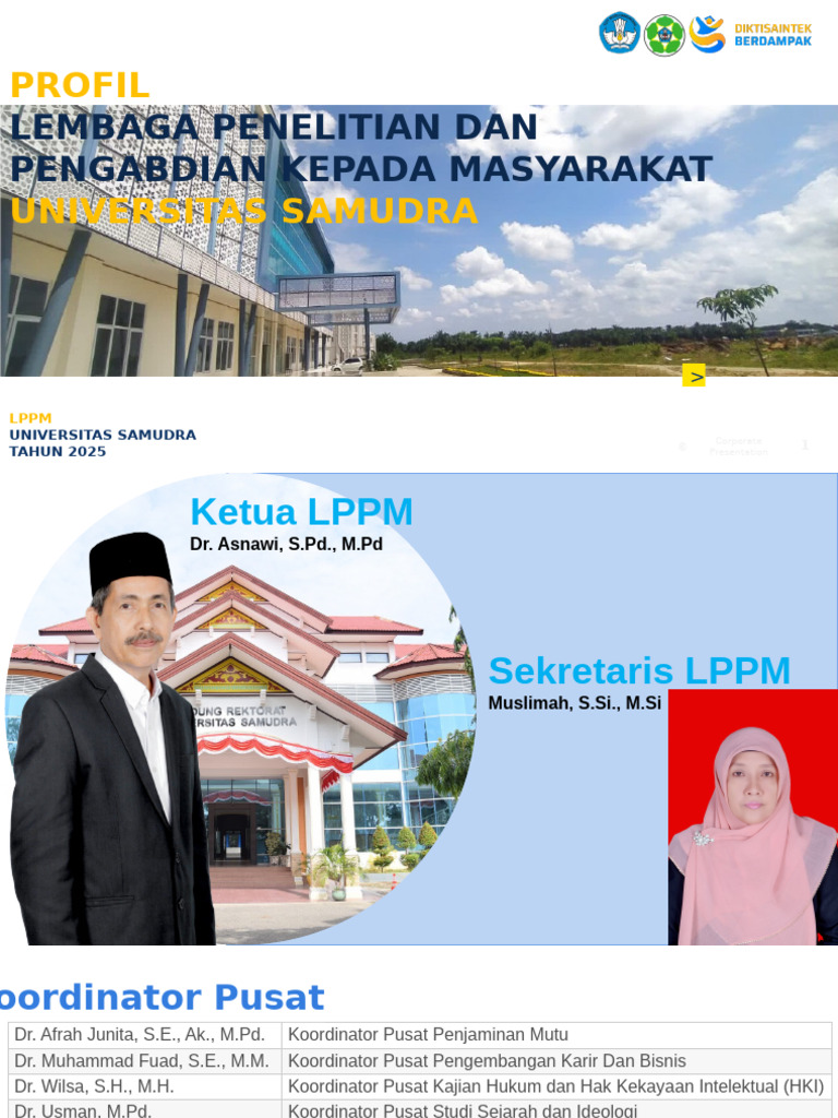 LPPM Universitas Samudra 2025: Visi dan Misi | PDF