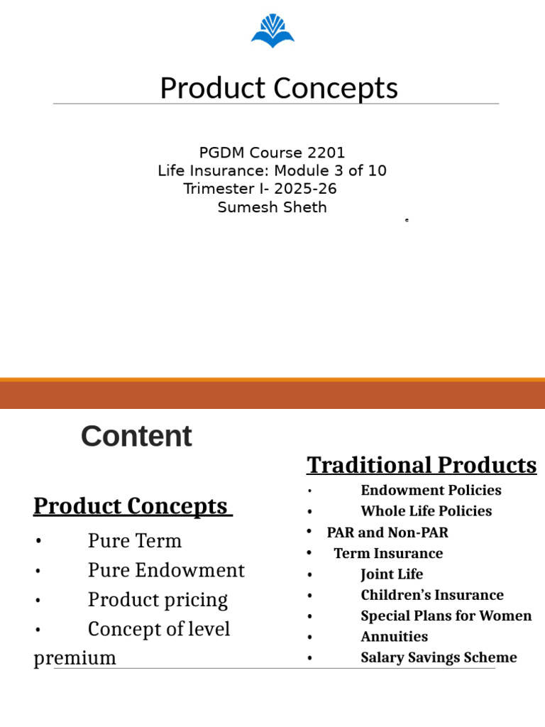 Life Insurance Product Concepts Explained | PDF | Cost Of Living ...