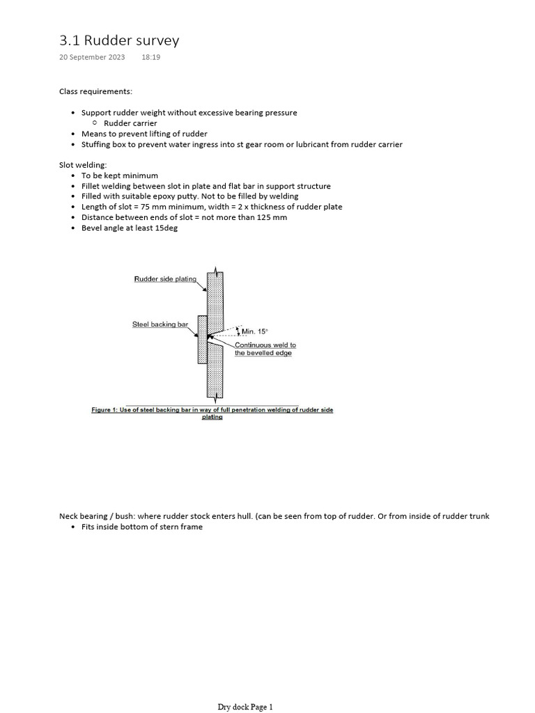 Rudder Repair and Maintenance Guidelines | PDF