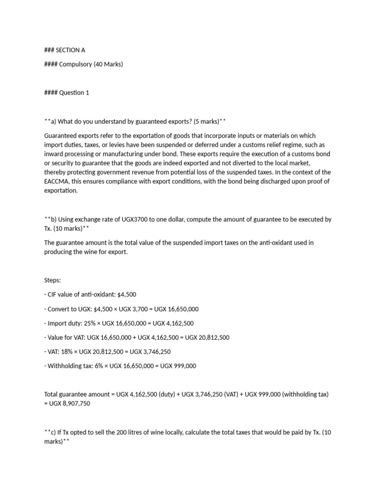 Guaranteed Exports and Customs Procedures | PDF | Value Added Tax | Customs