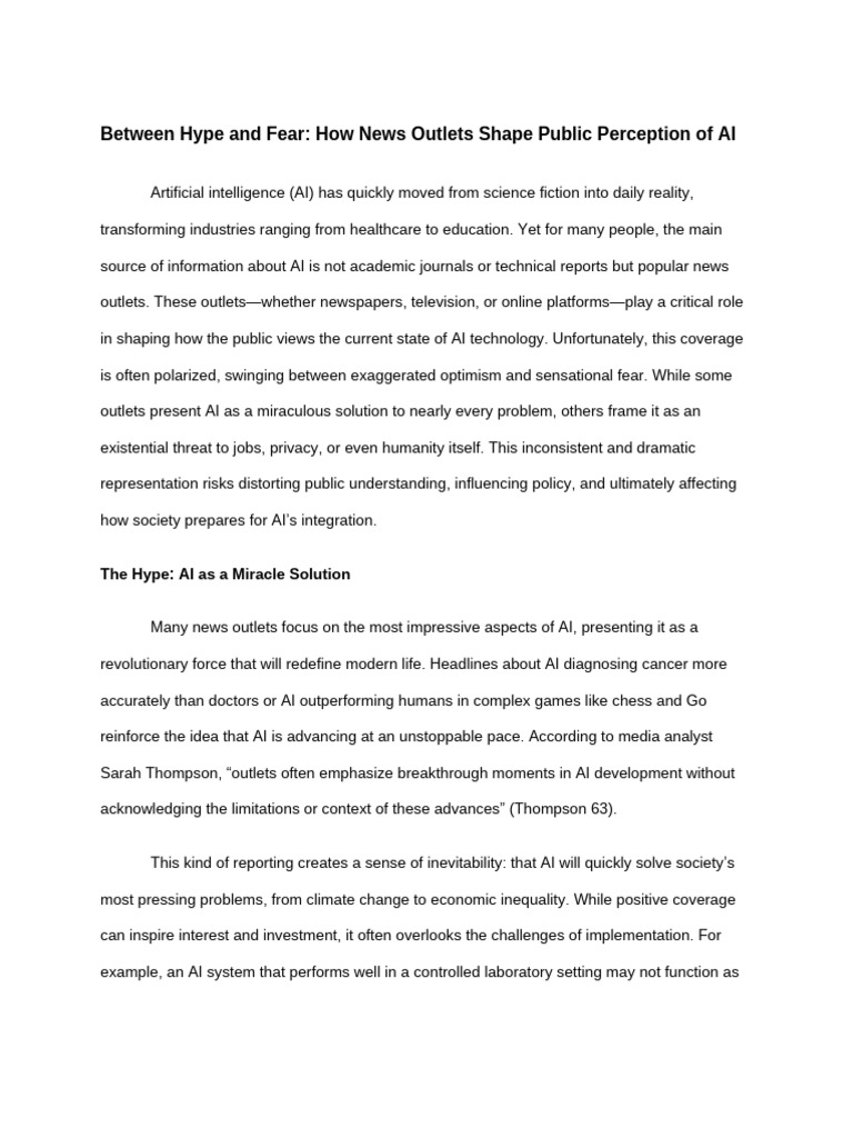 Between Hype and Fear - How News Outlets Shape Public Perception of AI ...