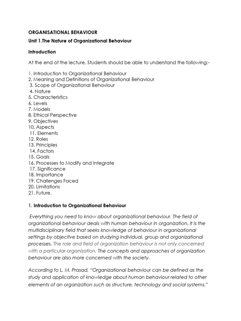 Understanding Organizational Behaviour Basics | PDF | Organizational ...