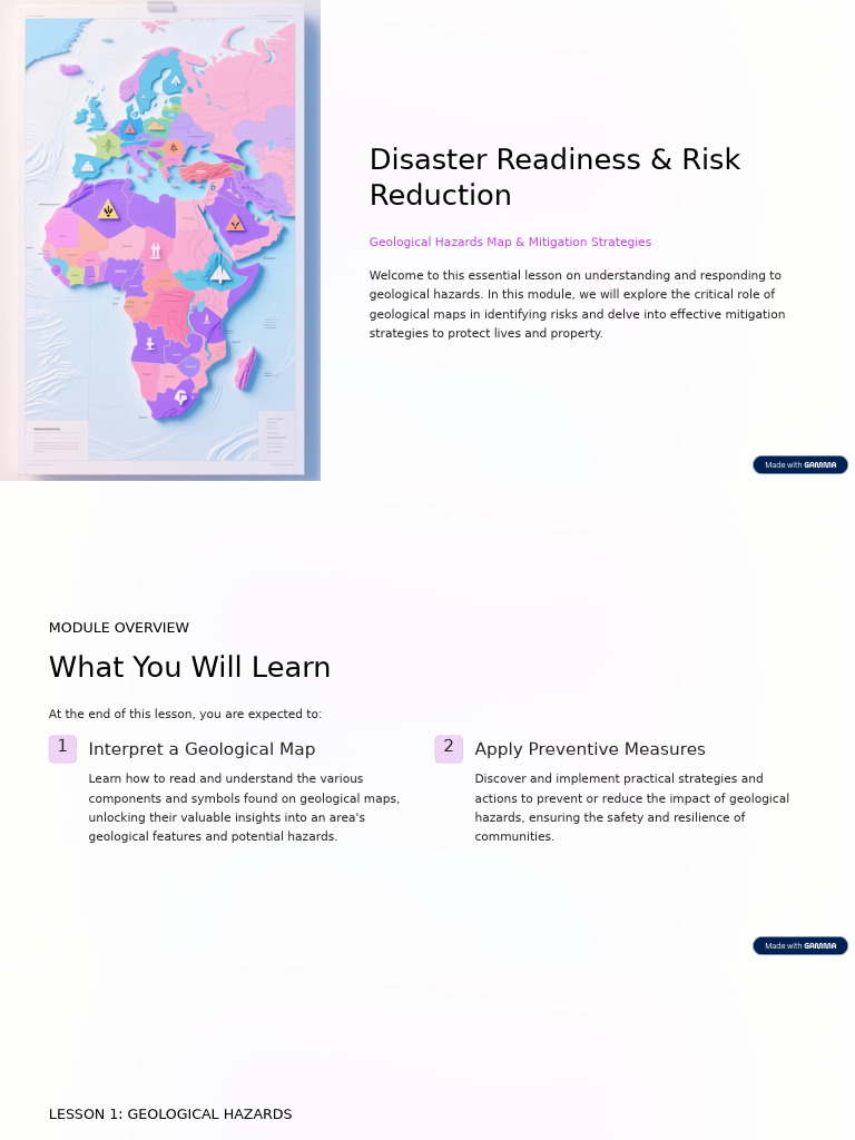Disaster Readiness and Risk Reduction 2 | PDF | Landslide | Hazards