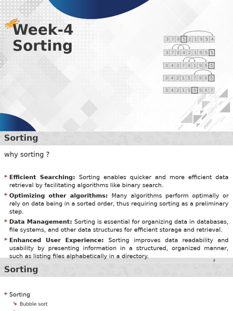 DS - Lecture Week 4 Sorting | PDF | Algorithms | Algorithms And Data ...