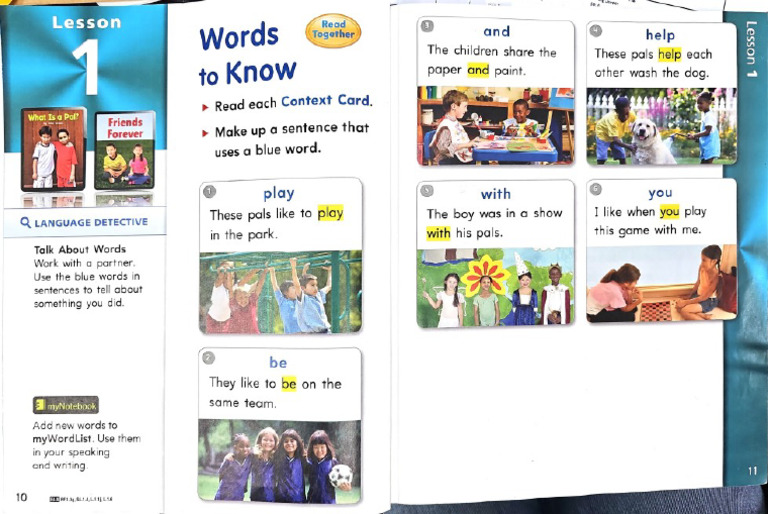 Lesson 1 SB Words To Know | PDF