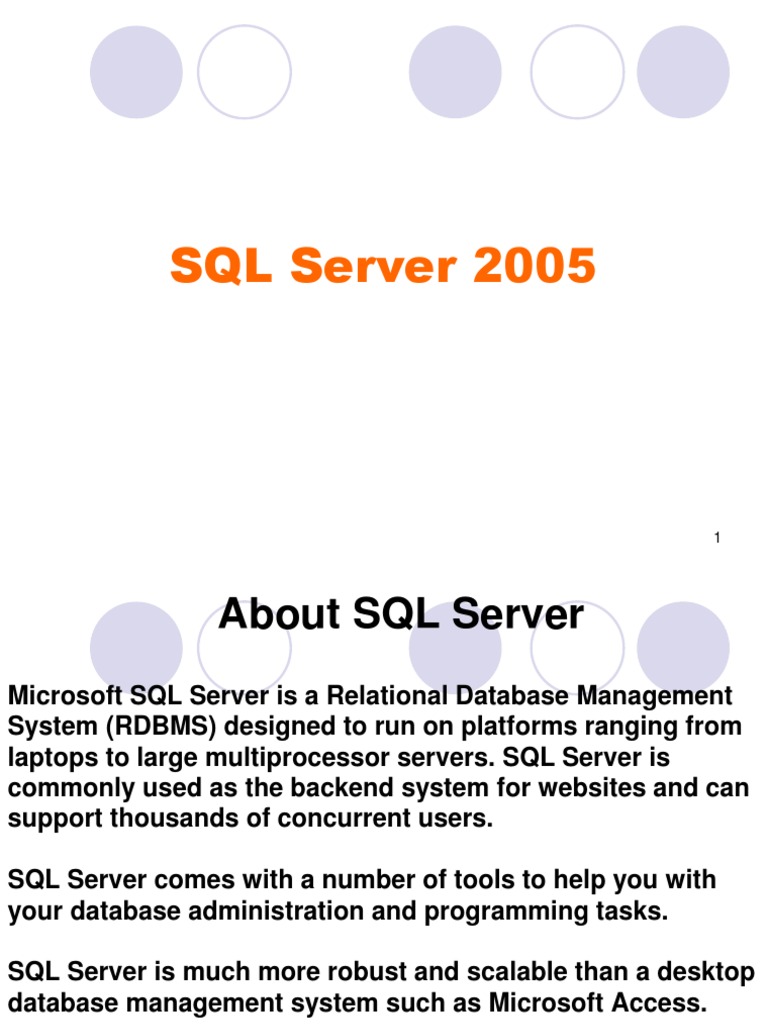 SQL Server | PDF | Microsoft Sql Server | Databases