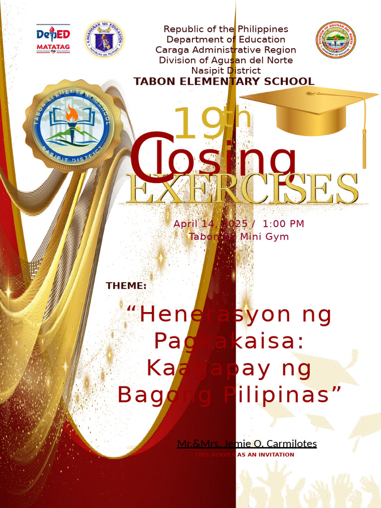 Tabon Elementary Graduation Invitation | PDF