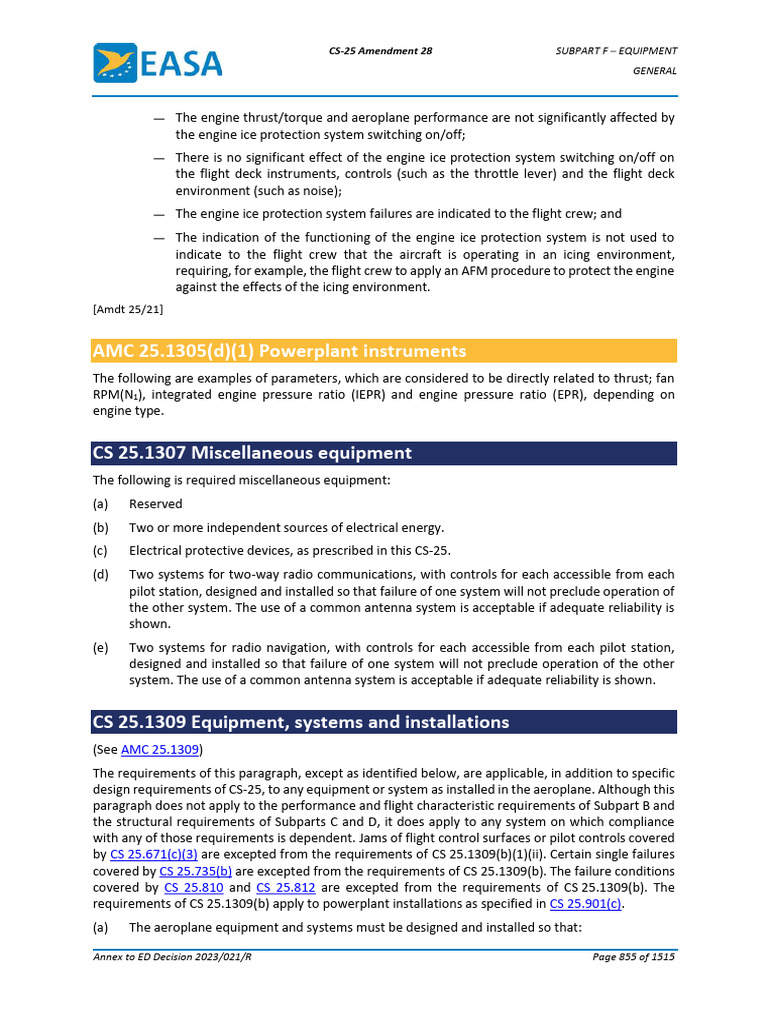 CS 25-1309 | PDF | Reliability Engineering | Safety
