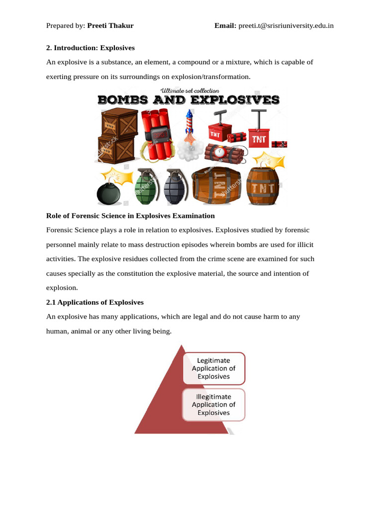 Forensic Science in Explosives Analysis | PDF | Gunpowder | Explosion