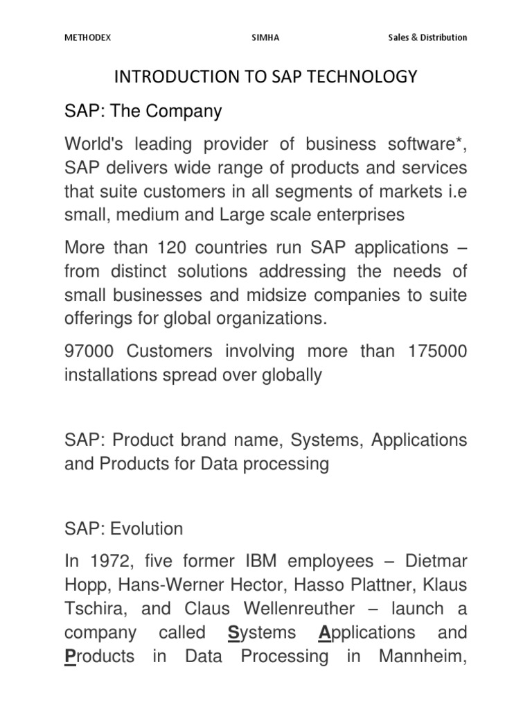 Sap Overview | PDF | Sap Se | Customer Relationship Management