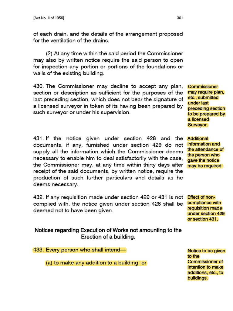 Building Alteration Notice Requirements | PDF