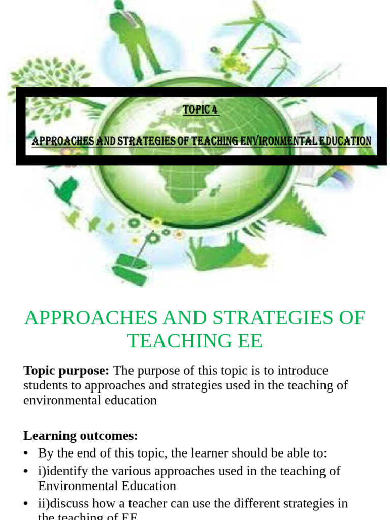 Teaching Strategies for Environmental Education | PDF ...
