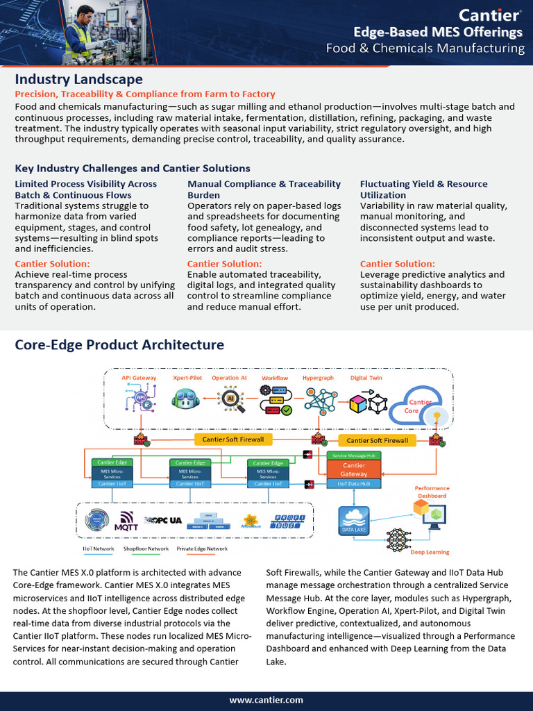 Edge-Based MES Solutions for Food & Chemicals | PDF | Regulatory ...