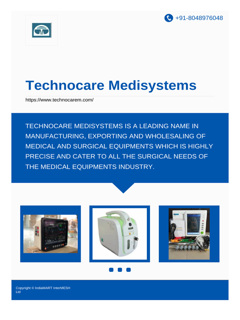 Technocare Medisystems Overview | PDF | Pump | Medical Equipment