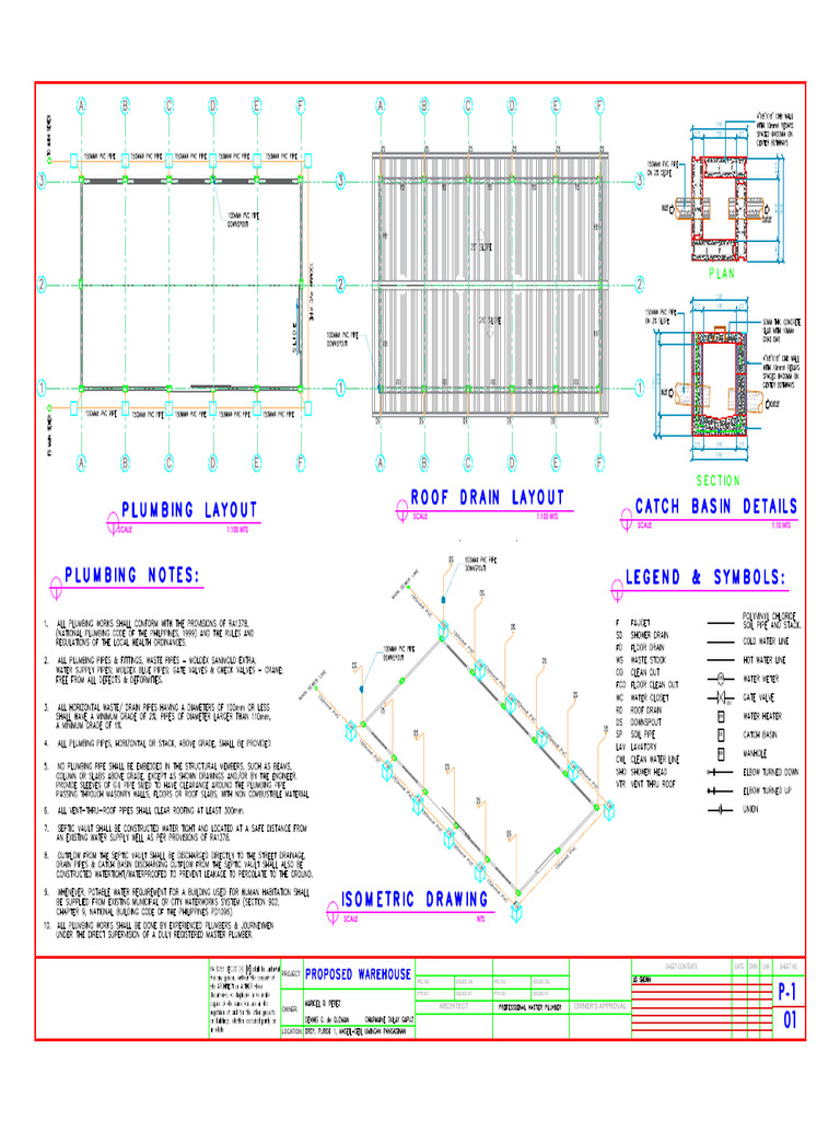 Roof Drain Layout Plan | PDF