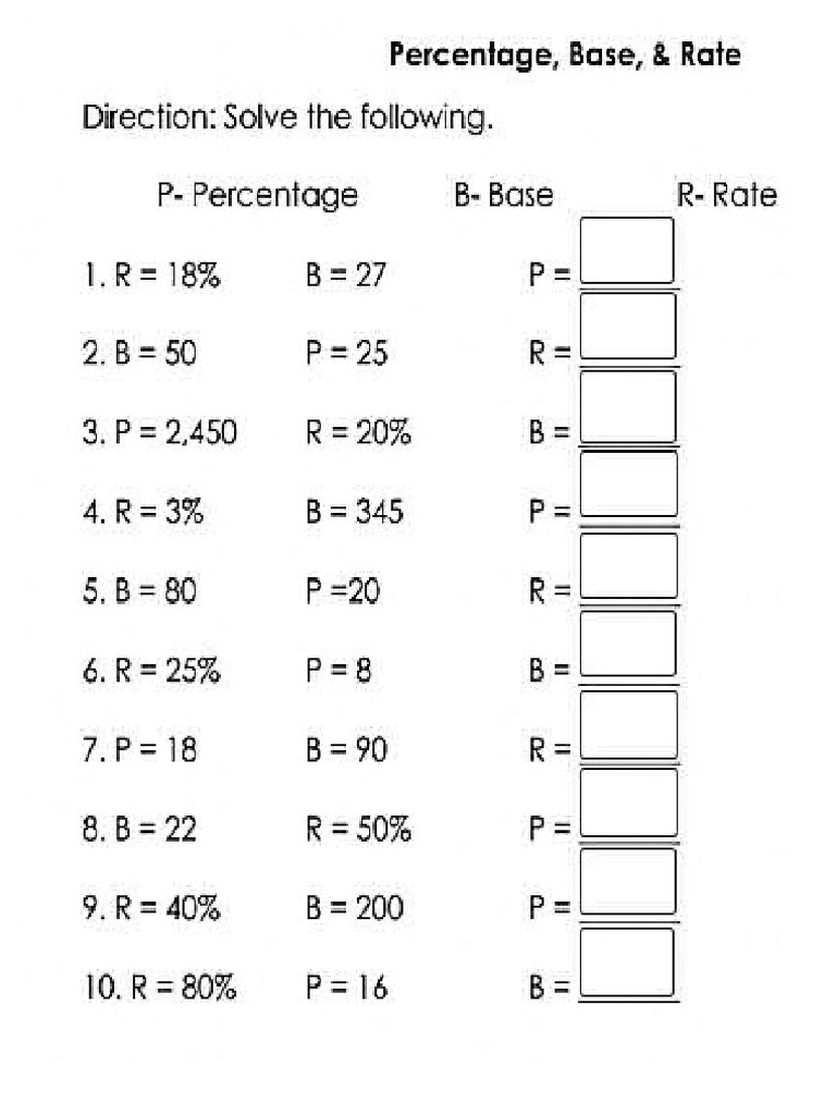 Rate Percentage Base | PDF