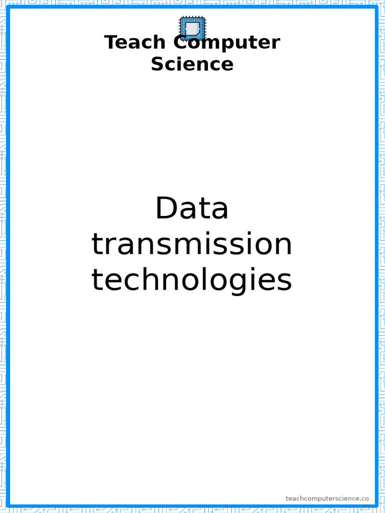 Data Transmission Technologies Quiz | PDF | Bit | Usb