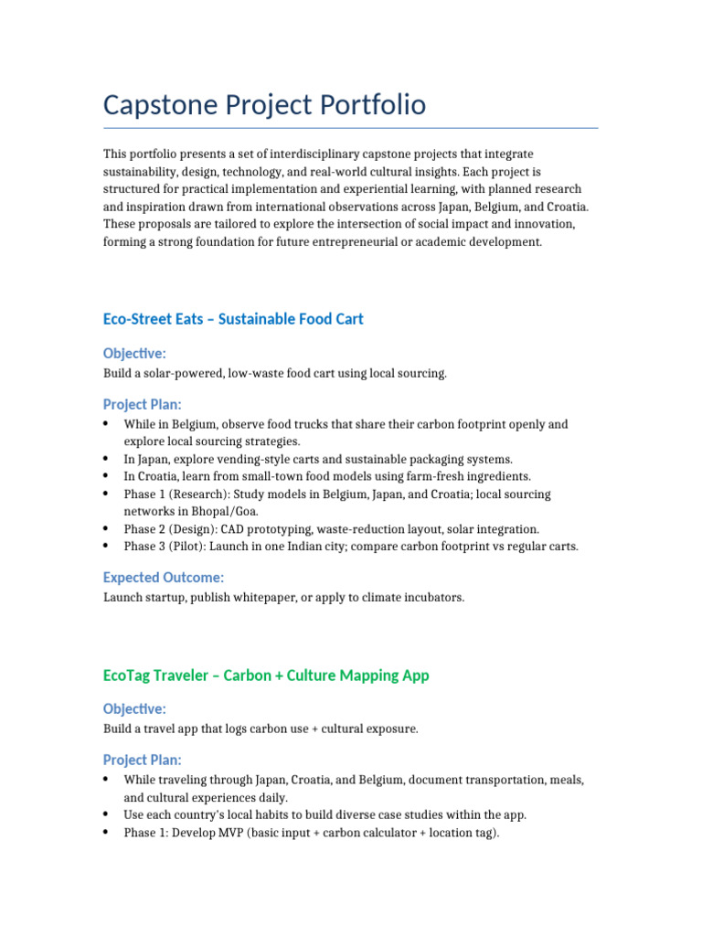 Capstone Portfolio Clean Final | PDF