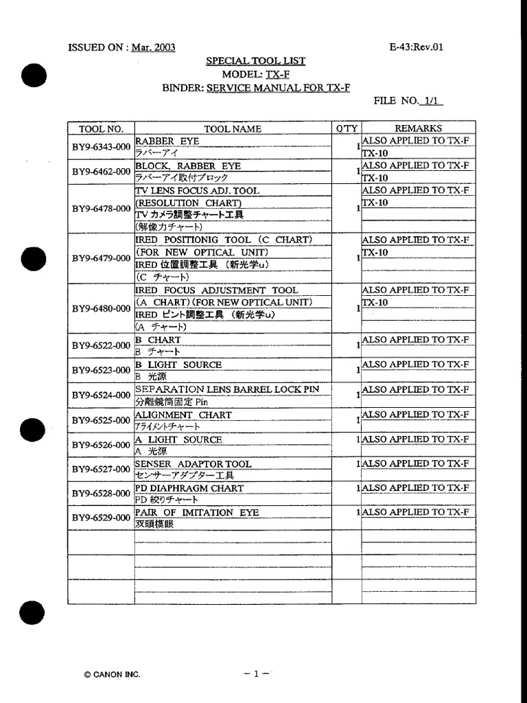 Tool List | PDF